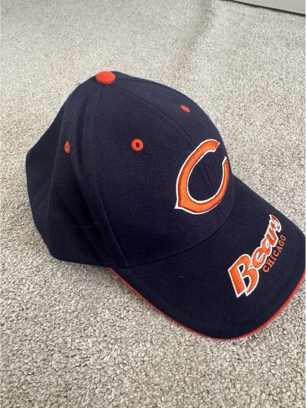 VTG Twins Enterprise Chicago Bears Embroidered Adjustable Ball Cap Hat Blue NFL